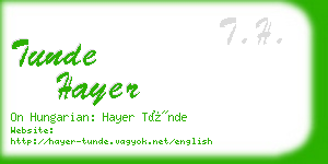 tunde hayer business card